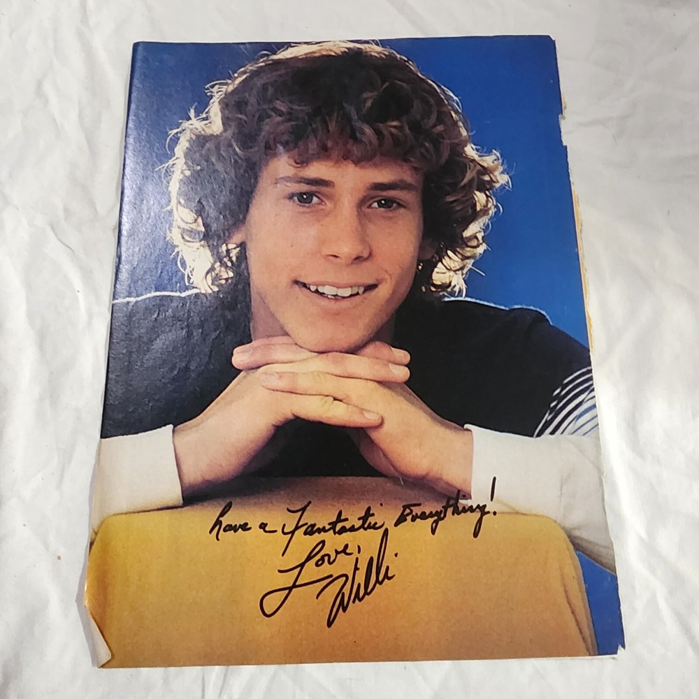 Willie Aames smiling facsimile autograph pinup vintage clipping 1970s 8x10